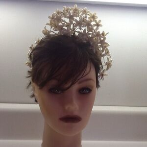 1950’s Elegant Cream/Ivory Floral Headband